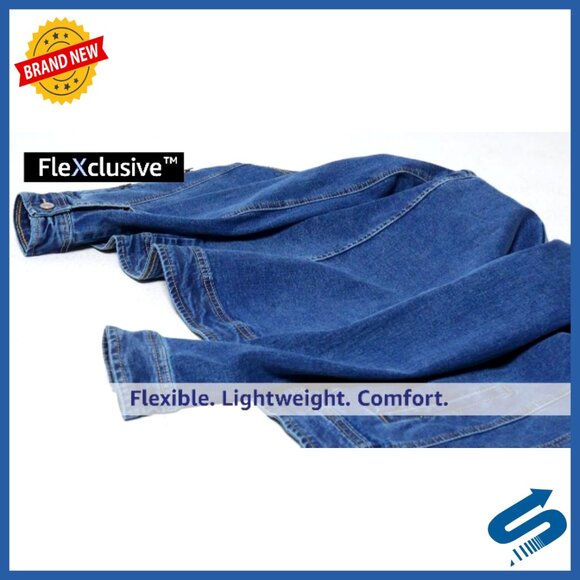 Stretch Denim Jacket Long Sleeve Button Down Fitted Women's Outerwear - Picture 7 of 7